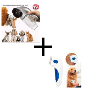 combo quita pulga+ aspiradora de mascota
